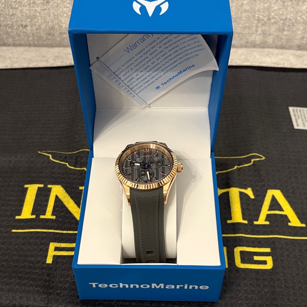 Technomarine Rose Gold Grey Timepiece Techno Marine Sea Dream 42 mm